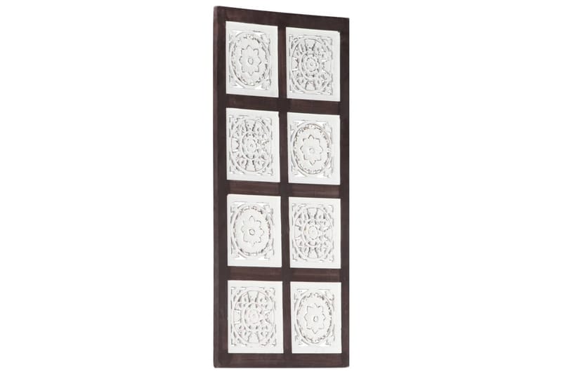 Handsnidad väggpanel MDF 40x80x1,5 cm brun och vit