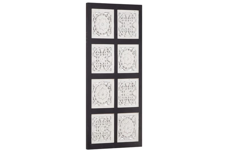 Handsnidad väggpanel MDF 40x80x1,5 cm svart och vit