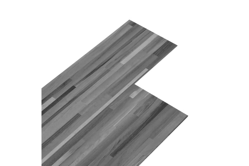 PVC-golvbrädor 5,02 m² självhäftande 2 mm grårandig - Grå - Utemöbler - Balkong - Golv balkong - Trall balkong