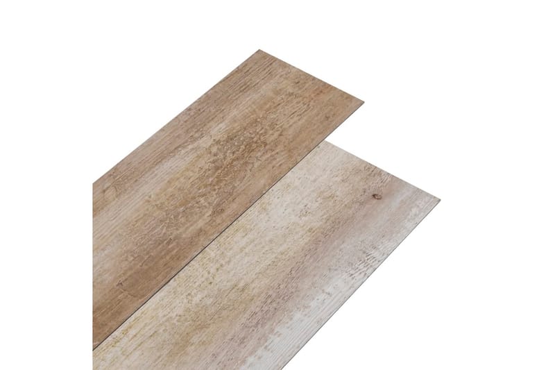 PVC-golvbrädor 5,02 m² självhäftande 2 mm kalkfärgat trä - Brun - Hus & renovering - Bygg - Golv, vägg & tak - Golv - Vinylgolv & plastgolv