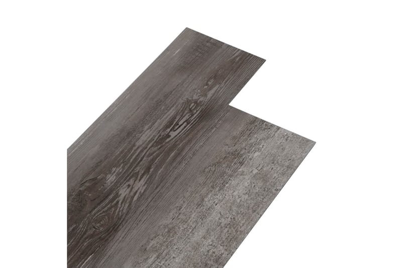 PVC-golvbrädor 5,26 m² 2 mm randigt trä - Grå - Utemöbler - Balkong - Balkonggolv - Trall balkong