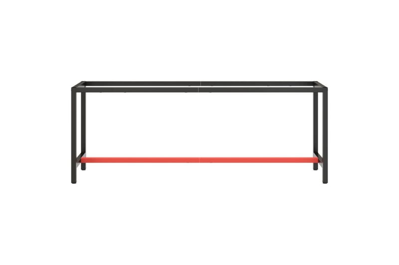 Ram för arbetsbänk svart och matt röd 210x50x79 cm metall - Svart - Hus & renovering - Garage & verkstad - Garageinredning & garageförvaring