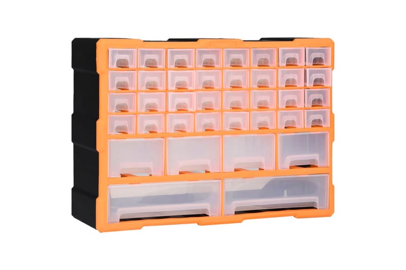 Sortimentskåp med 40 lådor 52x16x37,5 cm - Orange - Hus & renovering - Garage & verkstad - Garageinredning & garageförvaring