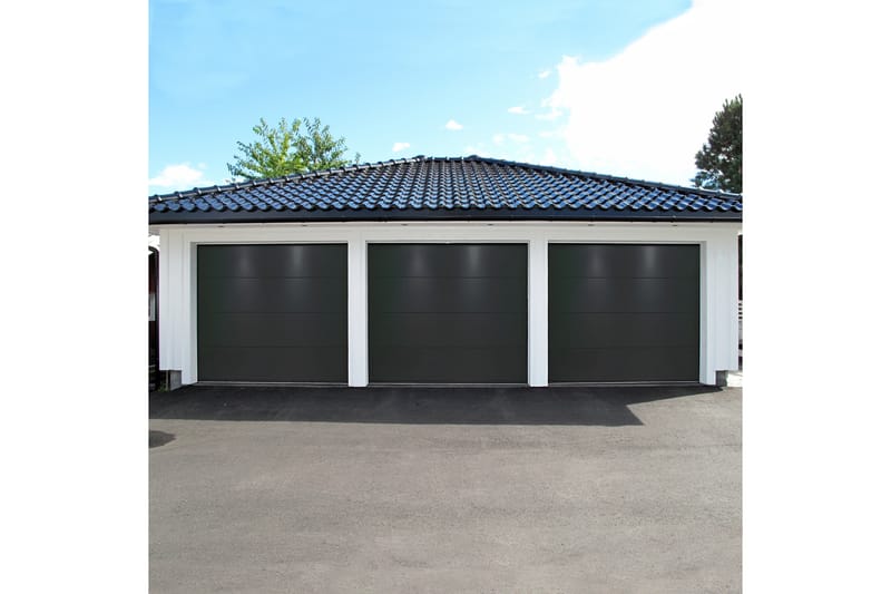 Garageport med motor - 2400x2125mm | Antracitgrå - Hus & renovering - Bygg - Fönster - Fönstertillbehör - Fönsterluckor