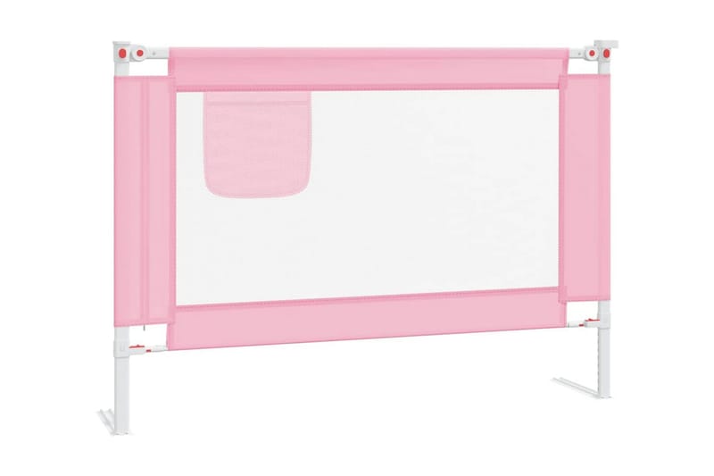 Sängskena för barn rosa 90x25 cm tyg - Rosa - Hus & renovering - Insynsskydd & inhägnad - Grind - Barngrind & trappgrind