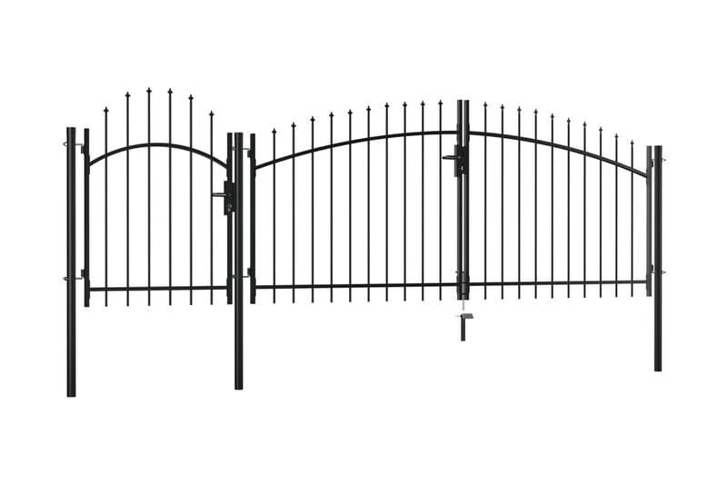 Trädgårdsgrind stål 2x4 cm svart - Svart - Hus & renovering - Insynsskydd & inhägnad - Grind - Smidesgrind & järngrind
