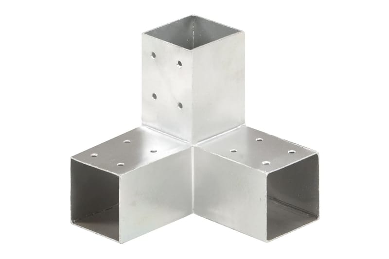 Stolpbeslag Y-form galvaniserad metall 71x71 mm - Silver - Hus & renovering - Insynsskydd & inhägnad - Staket - Staketstolpar