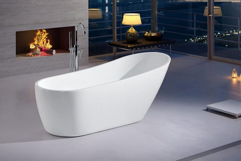 Ideal Design Badkar Bathlife - Vit - Hus & renovering - Bygg - Vatten & avlopp - Vattenlås - Bottenventil handfat