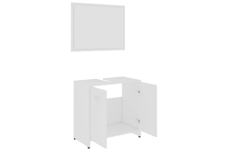Badrumsmöbler 3 delar vit spånskiva - Vit - Hus & renovering - Kök & bad - Badrum - Badrumsmöbler - Kompletta möbelpaket