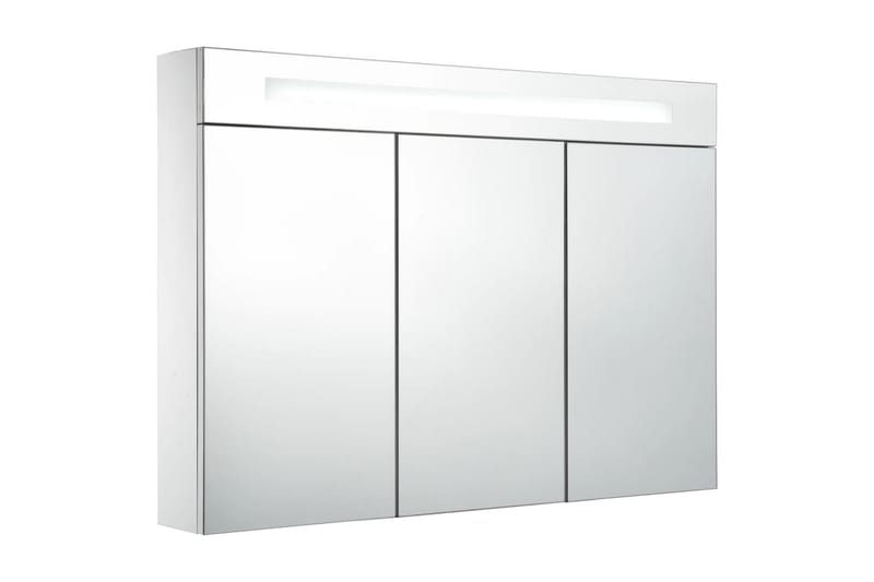 Badrumsskåp med spegel LED 88x13x62 cm - Vit - Hus & renovering - Kök & bad - Badrum - Badrumsmöbler - Spegelskåp