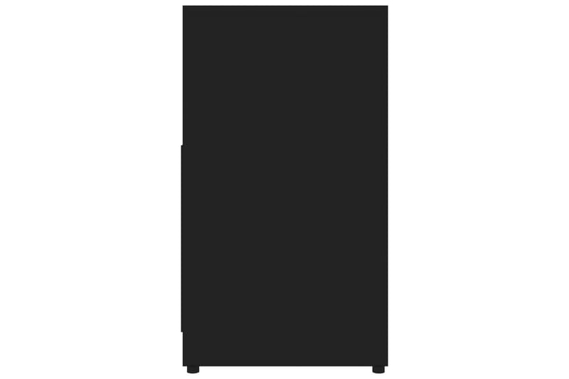 Badrumsskåp svart 60x33x61 cm spånskiva - Svart - Hus & renovering - Kök & bad - Badrum - Badrumsmöbler - Väggskåp & högskåp