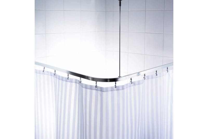RIDDER Universal duschstång för hörn m. krokar krom 52500 - Hus & renovering - Kök & bad - Badrum - Duscharmatur & tillbehör - Duschstång
