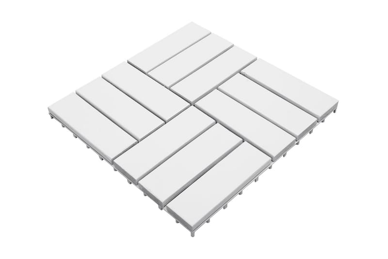 Trall 10 st vit 30x30 cm massivt akaciaträ - Vit - Textil & mattor - Sängkläder - Sovkudde - Innerkudde & huvudkudde