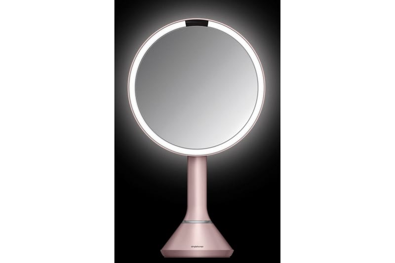 LED-spegel med justerbar ljusstyrka, rosa, stål - Rosa - Inredning - Speglar - Sminkspegel