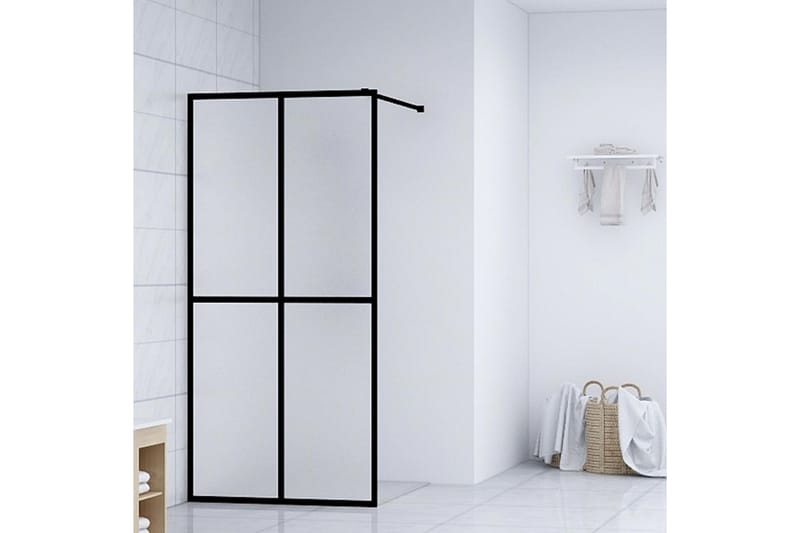 Duschvägg till duschkabin härdat frostat glas 80x195 cm - Vit - Inredning - Speglar - Väggspegel