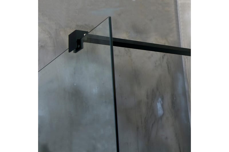 Mångsidig Duschvägg Rak Vägg Svart Klarglas 70x190 cm - Svart|Glas - Hus & renovering - Kök & bad - Badrum - Duschar - Duschväggar