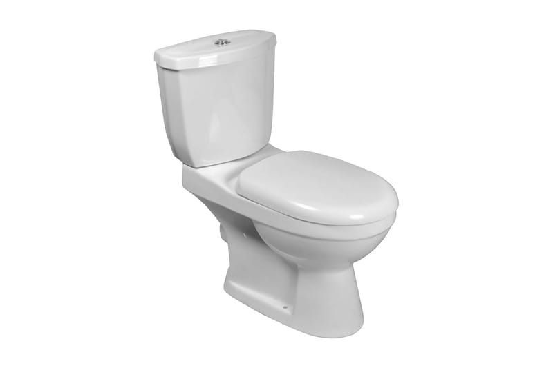 Toalettstol komplett med cistern vit - Vit - Hus & renovering - Kök & bad - Badrum - Toalettstol & WC stol - Golvstående toalett