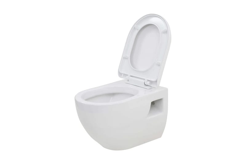 Toalett vägghängd keramisk vit - Vit - Hus & renovering - Kök & bad - Badrum - Toalettstol & WC stol - Vägghängd toalett