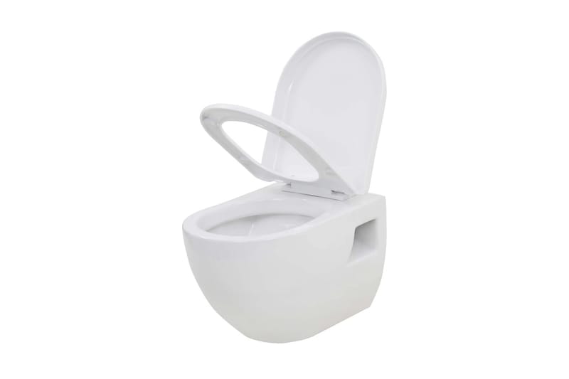 Vägghängd toalett med dold cistern keramik vit - Vit - Hus & renovering - Kök & bad - Badrum - Toalettstol & WC stol - Vägghängd toalett