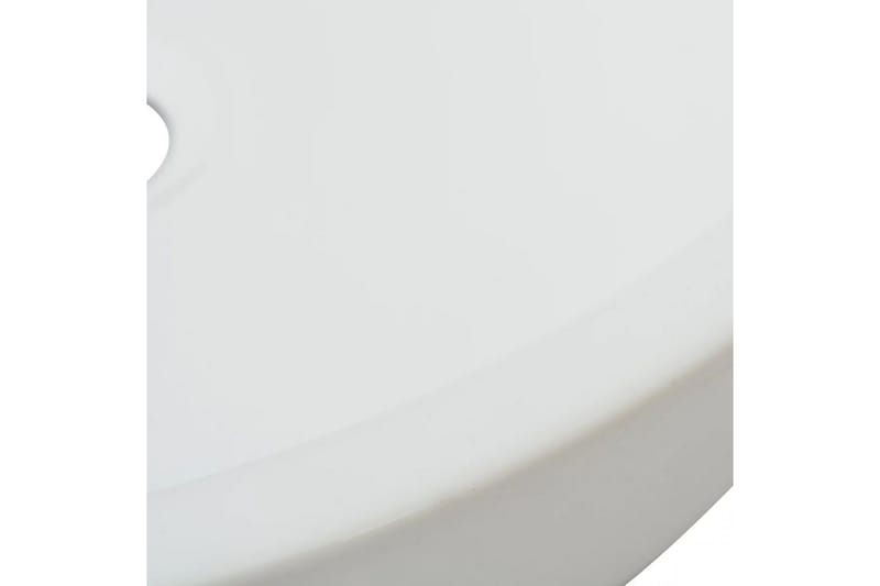 Handfat rund keramik vit 42x12 cm - Vit - Hus & renovering - Kök & bad - Badrum - Tvättställ & handfat - Enkelhandfat