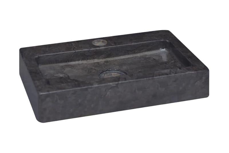 Handfat svart 38x24x6,5 cm marmor - Svart - Hus & renovering - Kök & bad - Badrum - Tvättställ & handfat - Enkelhandfat