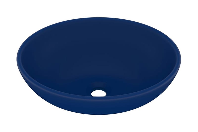 Lyxigt ovalt handfat matt mörkblå 40x33 cm keramik - Blå - Hus & renovering - Kök & bad - Badrum - Tvättställ & handfat - Enkelhandfat
