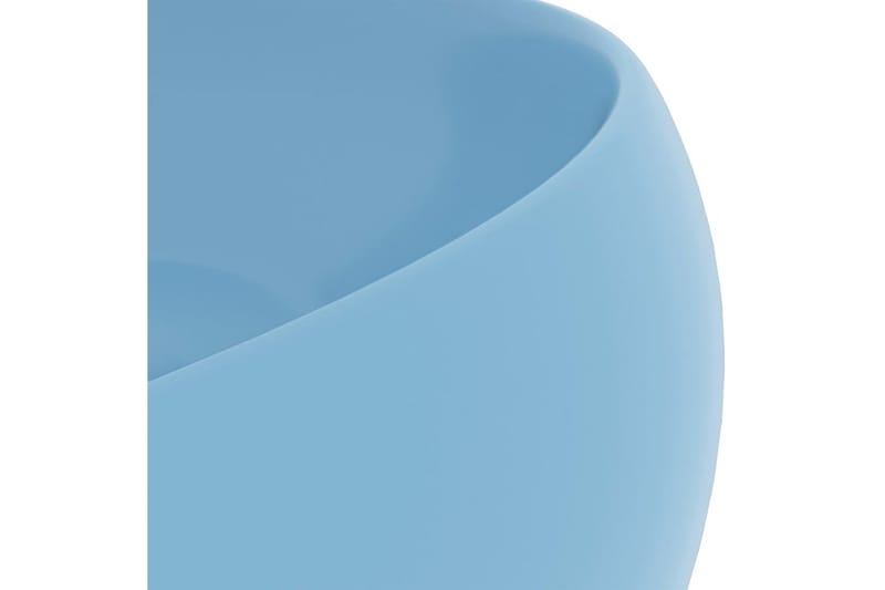 Lyxigt runt handfat matt ljusblå 40x15 cm keramik - Blå - Hus & renovering - Kök & bad - Badrum - Tvättställ & handfat - Enkelhandfat