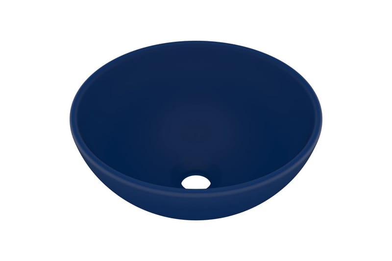 Lyxigt runt handfat matt mörkblå 32,5x14 cm keramik - Blå - Hus & renovering - Kök & bad - Badrum - Tvättställ & handfat - Enkelhandfat
