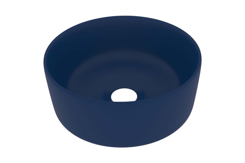 Lyxigt runt handfat matt mörkblå 40x15 cm keramik - Blå - Hus & renovering - Kök & bad - Badrum - Tvättställ & handfat - Enkelhandfat