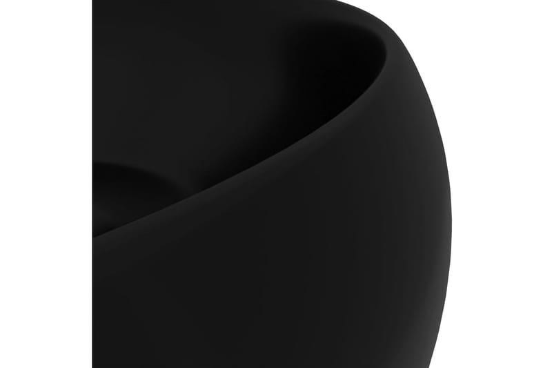 Lyxigt runt handfat matt svart 40x15 cm keramik - Svart - Hus & renovering - Kök & bad - Badrum - Tvättställ & handfat - Enkelhandfat