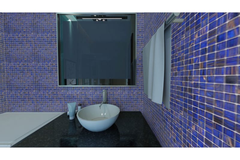 Glasmosaik Blue Gold 32,7X32,7 - Hus & renovering - Kök & bad - Kakel & klinker - Mosaik - Glasmosaik