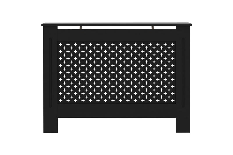 Elementskydd svart 112x19x81 cm MDF - Svart - Hus & renovering - Klimatkontroll - Uppvärmning - Element & radiator - Värmeelement