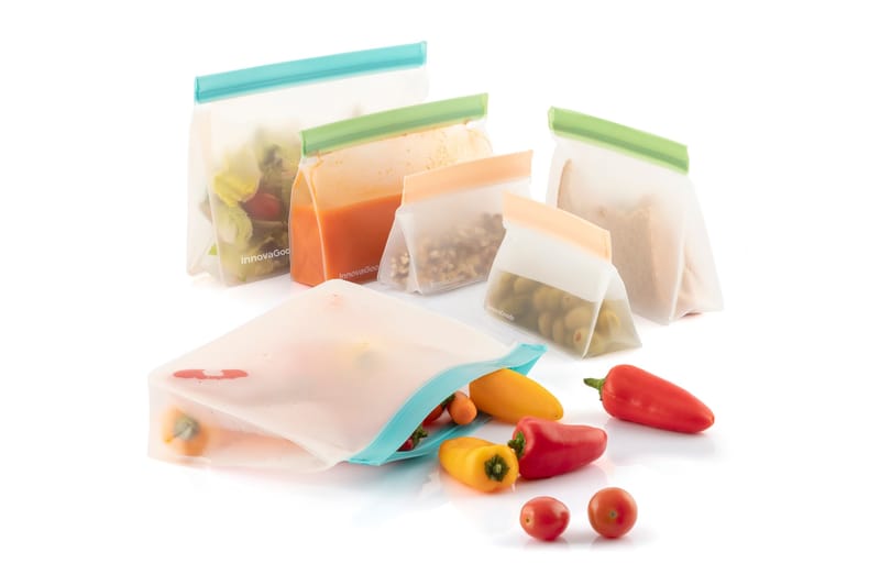 Kitchen Foodies Matförvaringspåsar 6-pack Transparent - InnovaGoods - Hushåll - Köksmaskiner - Värma & koka - Sous vide - Zip- & vakuumpåse