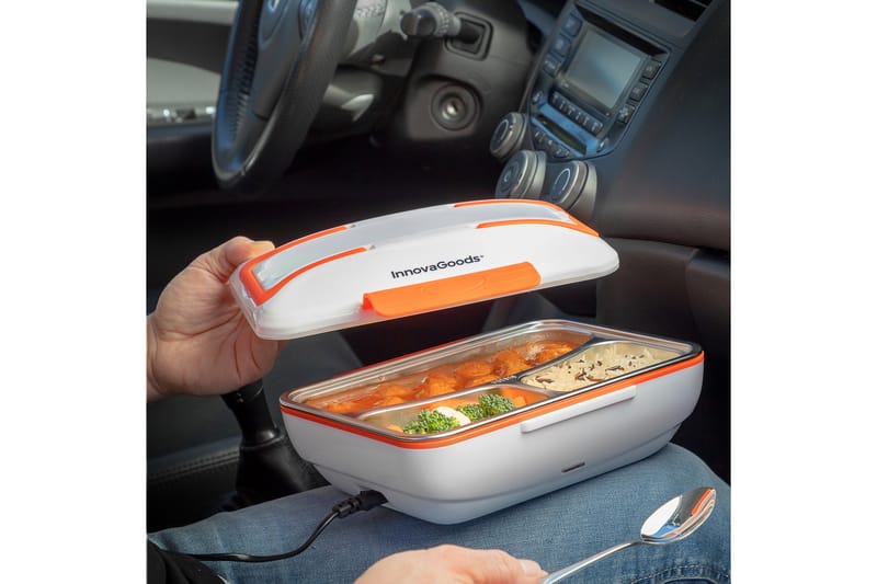 Gadget Travel Lunchlåda Elektrisk till Bil Orange/Vit - InnovaGoods - Hushåll - Matlagning & Bakning - Köksredskap & kökstillbehör - Flaskor & burkar