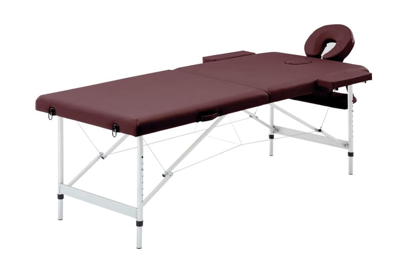 Hopfällbar massagebänk 2 sektioner aluminium lila - Lila - Hushåll - Personvård & hälsa - Massage & välbefinnande - Massagebord