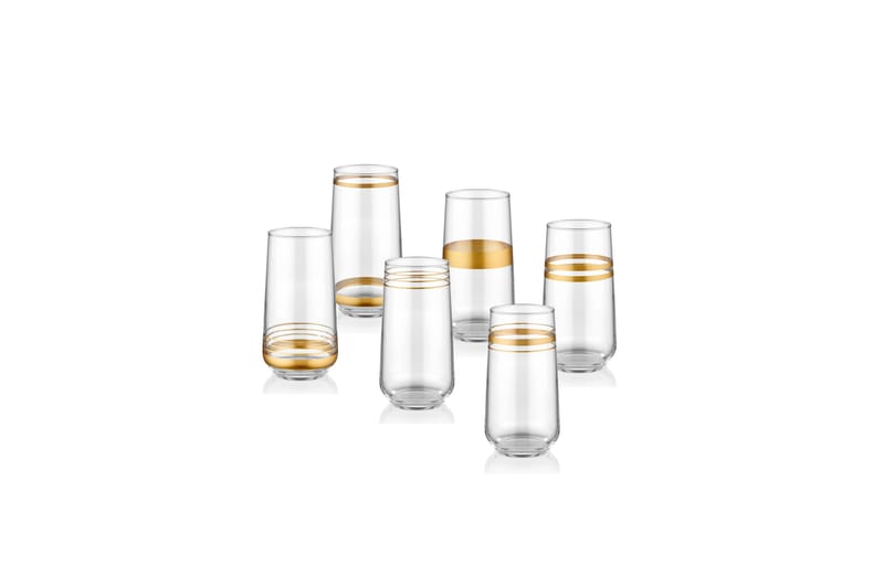 Safiya Vattenglas - Guld - Hushåll - Servering & Dukning - Dricksglas