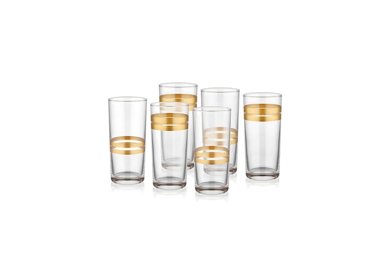 Vattenglas - Guld - Hushåll - Servering & Dukning - Dricksglas - Vattenglas