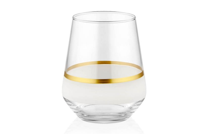 Vattenglas - Vit/Guld - Hushåll - Servering & Dukning - Dricksglas