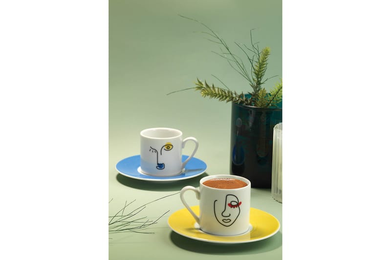 Mahasim Kaffekopp 4-delar - Flerfärgad - Hushåll - Servering & Dukning - Porslin
