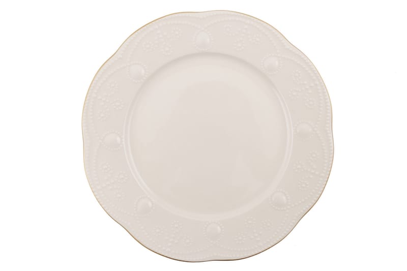 Kütahya Middagsservis 24 Delar Porslin - Creme/Guld - Hushåll - Servering & Dukning - Tallrikar & skålar