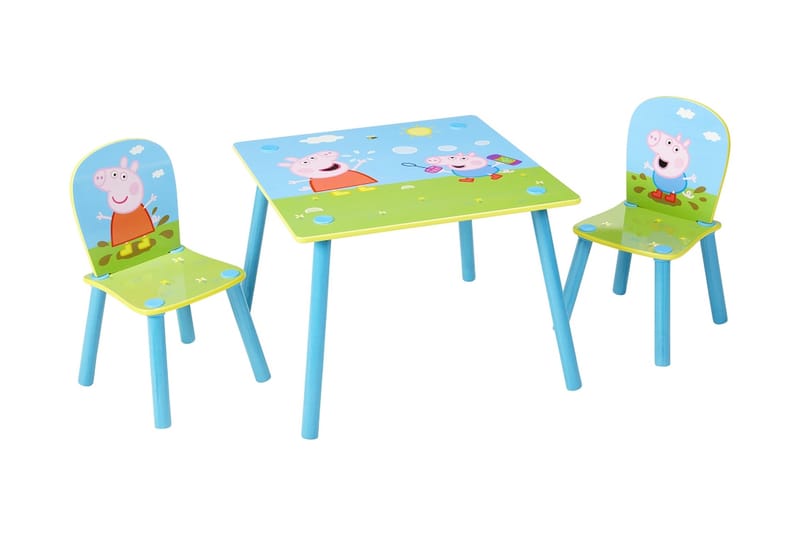 Peppa Pig Barnbord + 2stol - Möbler - Barnmöbler - Barnbord - Aktivitetsbord - Lekbord