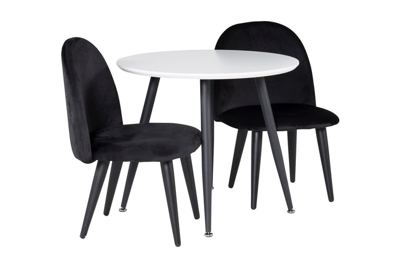 Deandra Matgrupp 60 cm Rund med 2 Matstolar Sammet - Möbler - Barnmöbler - Barnbord - Barnbord och stolar