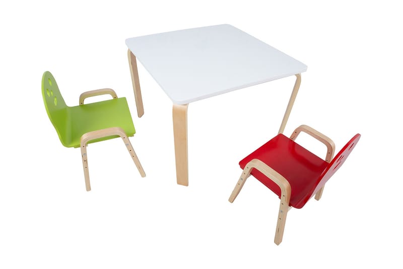 Happy Barnbord 75x75xH50 cm Vit - Möbler - Barnmöbler - Barnbord - Barnbord och stolar