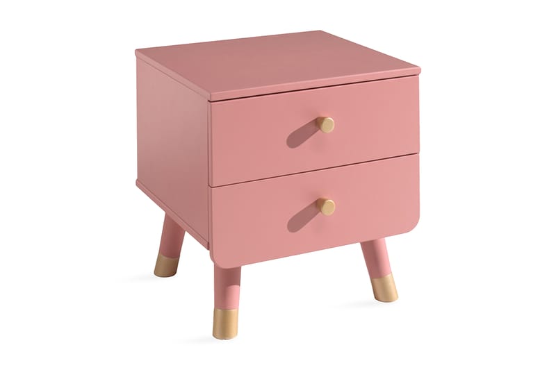 Vessinge Sängbord 43 cm - Rosa - Möbler - Barnmöbler - Barnbord - Sängbord barn
