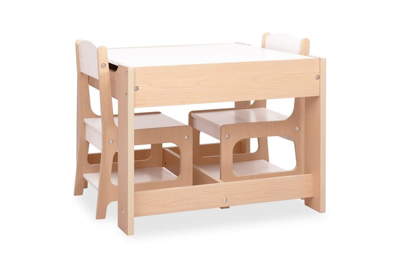 Barnbord med 2 stolar MDF - Brun - Möbler - Barnmöbler - Barnbord
