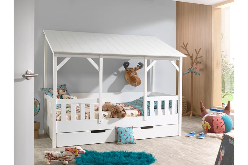 Nailloux Barnmöbelset - Vit - Möbler - Barnmöbler - Barnbord - Sängbord barn & nattduksbord barn