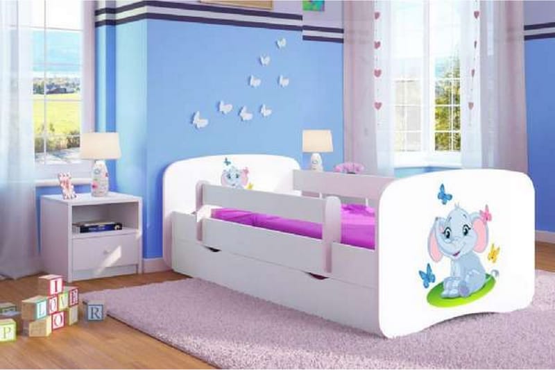 Junior säng med lådan med madrass - Vit - Möbler - Barnmöbler - Barnsäng & juniorsäng - Enkelsäng barn