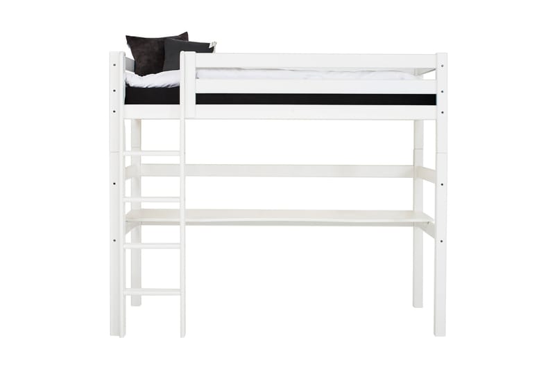 Ljunga Säng med stege och bordsskiva 209 cm - Vit - Möbler - Barnmöbler - Barnsäng & juniorsäng