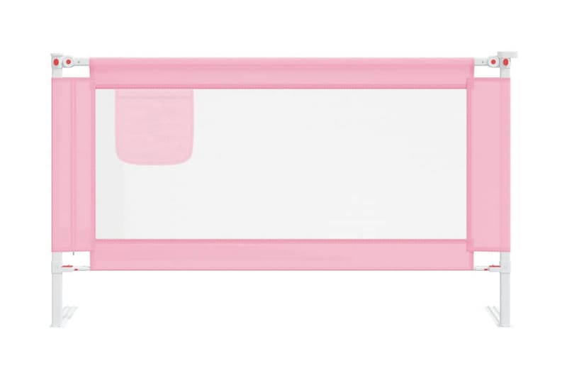 Sängskena för barn rosa 140x25 cm tyg - Rosa - Möbler - Barnmöbler - Barnsäng & juniorsäng - Fallskydd säng
