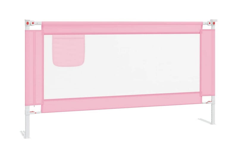 Sängskena för barn rosa 160x25 cm tyg - Rosa - Möbler - Barnmöbler - Barnsäng & juniorsäng